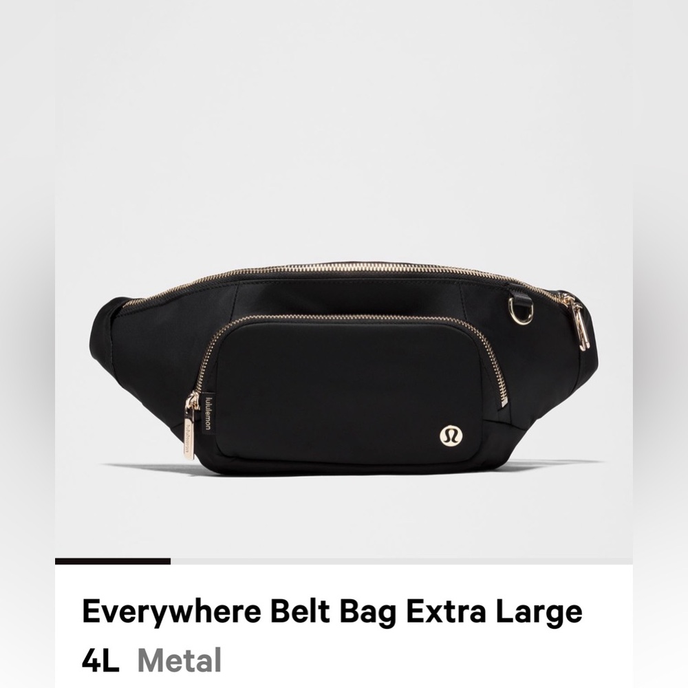 lululemon athletica brown walnut crunch with gold Belt Bag XL - Picture 8 of 9